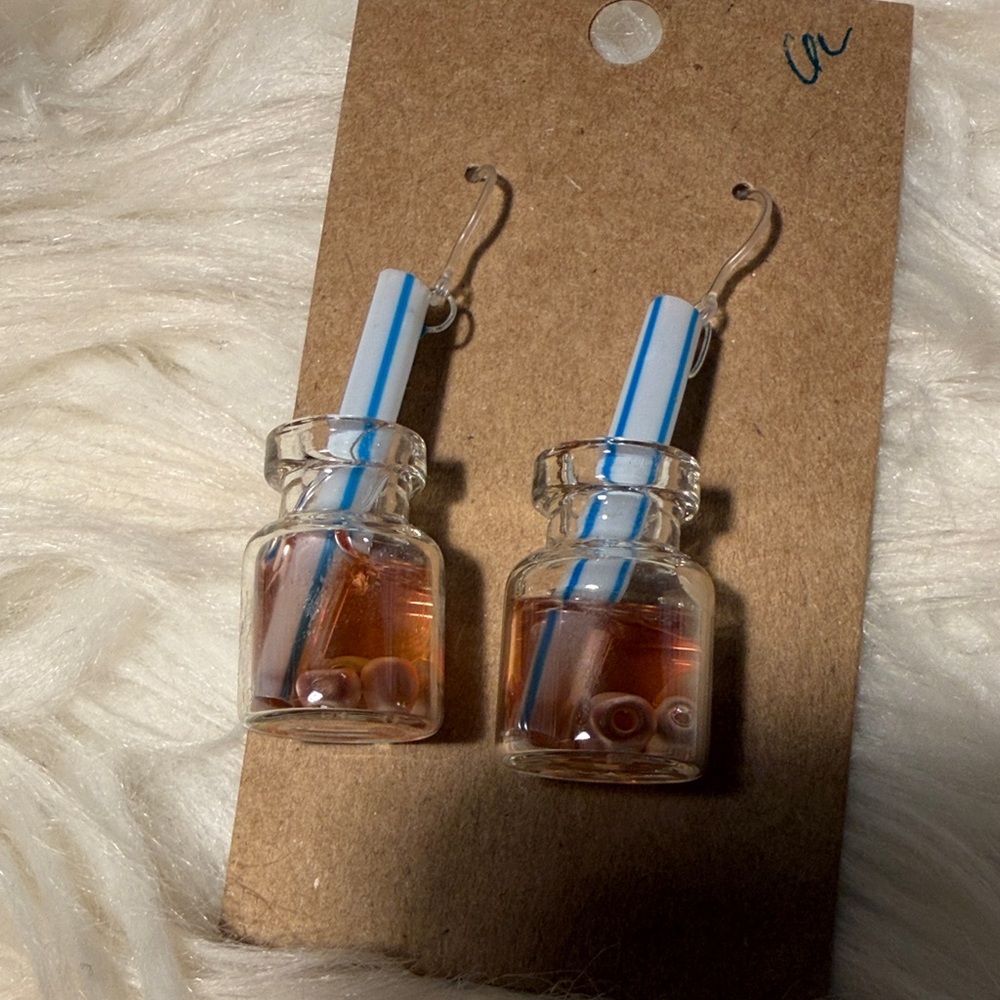 Chic Glass Bottle Earrings
